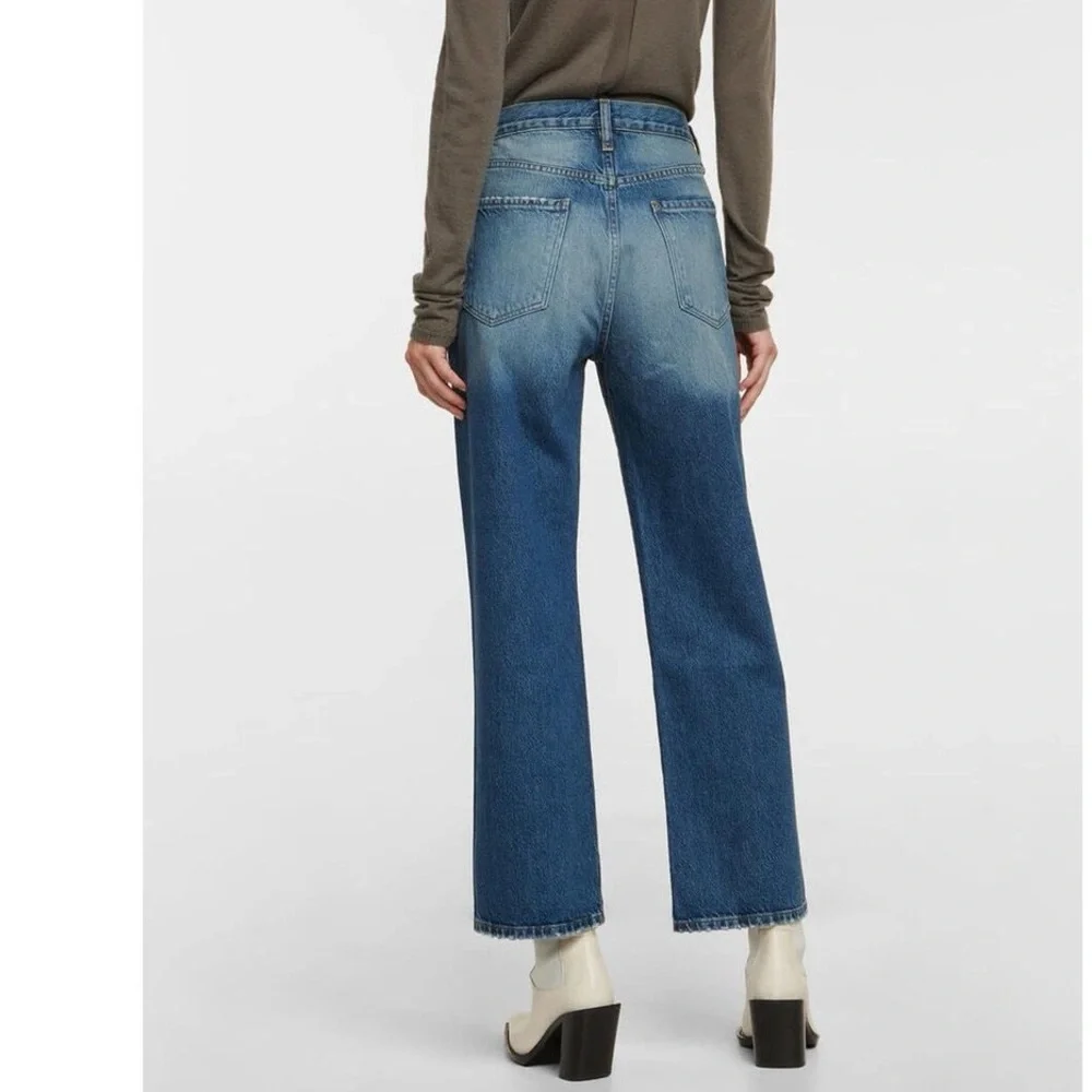 FRAME // Le Jane Crop women’s Straight Leg Blue Denim Jeans - Picture 4 of 16